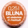 Kronkorken Bluna Deutschland 1980 1980er orangen Bluna 0,25l mit mindestens 4% Fruchtsaft Selters Mineralquelle Augusta Victoria GmbH 6293 Löhnberg-Selters in Lizenz der Afri-Cola Bluna GmbH Köln