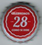 Kronkorken Cristal Peru 2013 2010er rot Celebremos 28 como se debe