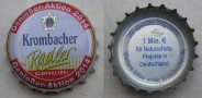Kronkorken Krombacher Deutschland 2014 2010er weiß Krombacher Radler Alkoholfrei Genießer-Aktion 2014