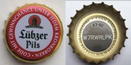 Kronkorken Lübzer Pils Deutschland 2017 2010er weiß Lübzer Pils Code mit Gewinnchance unter jedem KronkorkenBrauerei Lübz