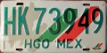 Nummernschilder / Kfz-Kennzeichen Mexiko 1999 1990er Hidalgo