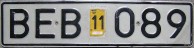 Nummernschilder / Kfz-Kennzeichen Schweden 1972 1970er