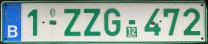 Nummernschilder / Kfz-Kennzeichen Belgien 2010 2010er