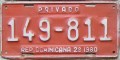 Nummernschilder / Kfz-Kennzeichen Dominikanische Republik 1980 1980er