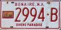Nummernschilder / Kfz-Kennzeichen Niederländische Antillen 1986 1980er Bonaire