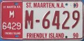 Nummernschilder / Kfz-Kennzeichen Niederländische Antillen 1990 1990er St. Maarten