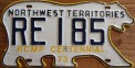 Nummernschilder / Kfz-Kennzeichen Kanada 1973 1970er Northwest Territories