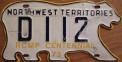 Nummernschilder / Kfz-Kennzeichen Kanada 1973 1970er Northwest Territories