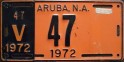 Nummernschilder / Kfz-Kennzeichen Aruba 1972 1970er Aruba