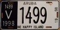 Nummernschilder / Kfz-Kennzeichen Aruba 1998 1990er Aruba