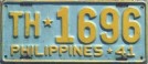 Nummernschilder / Kfz-Kennzeichen Philippinen 1941 1940er