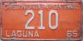 Nummernschilder / Kfz-Kennzeichen Philippinen 1965 1960er Laguna