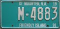 Nummernschilder / Kfz-Kennzeichen Niederländische Antillen 1991 1990er St. Maarten