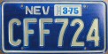 Nummernschilder / Kfz-Kennzeichen USA 1971 1970er Nevada NV