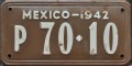 Nummernschilder / Kfz-Kennzeichen Mexiko 1942 1940er San Luis Potosi