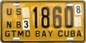 Nummernschilder / Kfz-Kennzeichen Kuba 1950 1950er US