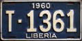 Nummernschilder / Kfz-Kennzeichen Liberia, Republik 1960 1960er