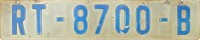Nummernschilder / Kfz-Kennzeichen Togo, Republik 1980 1980er french die