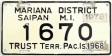 Nummernschilder / Kfz-Kennzeichen Nördliche Marianen 1968 1960er Saipan USA Commonwealth