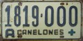 Nummernschilder / Kfz-Kennzeichen Uruguay 1970 1970er Canelones
