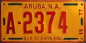 Nummernschilder / Kfz-Kennzeichen Aruba 1977 1970er Aruba