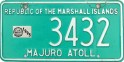 Nummernschilder / Kfz-Kennzeichen Marshallinseln 1990 1990er Majuro Atoll
