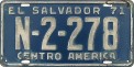 Nummernschilder / Kfz-Kennzeichen El Salvador 1971 1970er GOV
