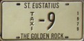 Nummernschilder / Kfz-Kennzeichen Niederländische Antillen 1979 1970er St. Eustatius