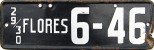 Nummernschilder / Kfz-Kennzeichen Uruguay 1929 1920er Flores