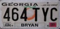 Nummernschilder / Kfz-Kennzeichen USA 1997 1990er Georgia GA