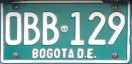 Nummernschilder / Kfz-Kennzeichen Kolumbien 1991 1990er Bogota