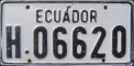 Nummernschilder / Kfz-Kennzeichen Ecuador 1979 1970er