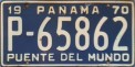 Nummernschilder / Kfz-Kennzeichen Panama 1970 1970er