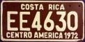 Nummernschilder / Kfz-Kennzeichen Costa Rica 1972 1970er