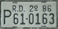Nummernschilder / Kfz-Kennzeichen Dominikanische Republik 1986 1980er