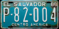 Nummernschilder / Kfz-Kennzeichen El Salvador 1988 1980er