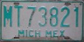Nummernschilder / Kfz-Kennzeichen Mexiko 1992 1990er Michoacan