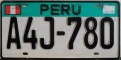 Nummernschilder / Kfz-Kennzeichen Peru 2010 2010er Taxi