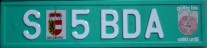 Nummernschilder / Kfz-Kennzeichen Österreich 1999 1990er