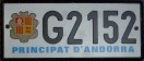 Nummernschilder / Kfz-Kennzeichen Andorra 1997 1990er
