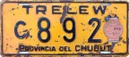 Nummernschilder / Kfz-Kennzeichen Argentinien 1971 1970er Chubut, City of Trelew