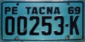 Nummernschilder / Kfz-Kennzeichen Peru 1969 1960er