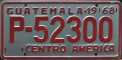 Nummernschilder / Kfz-Kennzeichen Guatemala 1968 1960er