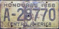Nummernschilder / Kfz-Kennzeichen Honduras 1968 1960er
