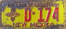Nummernschilder / Kfz-Kennzeichen USA 1941 1940er New Mexico NM