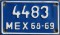 Nummernschilder / Kfz-Kennzeichen Mexiko 1968 1960er Mexico