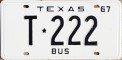 Nummernschilder / Kfz-Kennzeichen USA 1967 1960er Texas TX