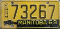 Nummernschilder / Kfz-Kennzeichen Kanada 1964 1960er Manitoba
