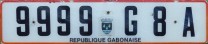 Nummernschilder / Kfz-Kennzeichen Gabun 1989 1980er
