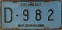 Nummernschilder / Kfz-Kennzeichen Dominikanische Republik 1982 1980er CD